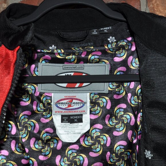 New Limited Edition Joe Rocket Gold Digger Black & Red Moto Motorcycle Jacket XL - Picture 6 of 10